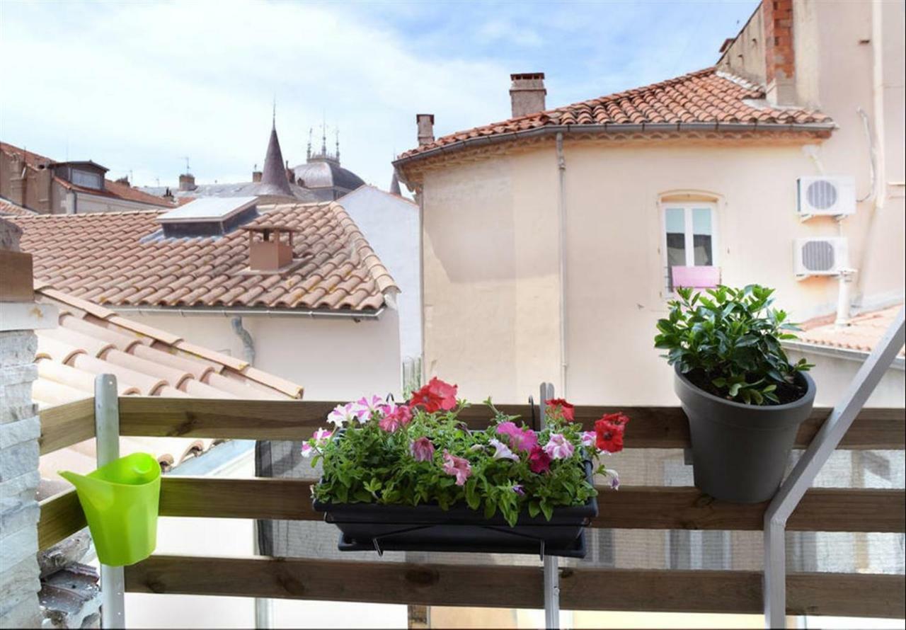 Beziers Studio Terrasse Exteriér fotografie