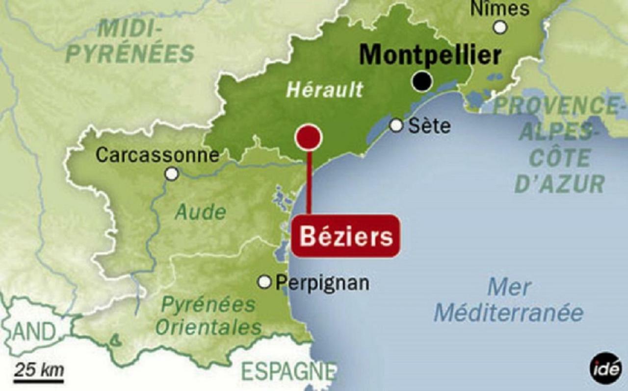 Beziers Studio Terrasse Exteriér fotografie